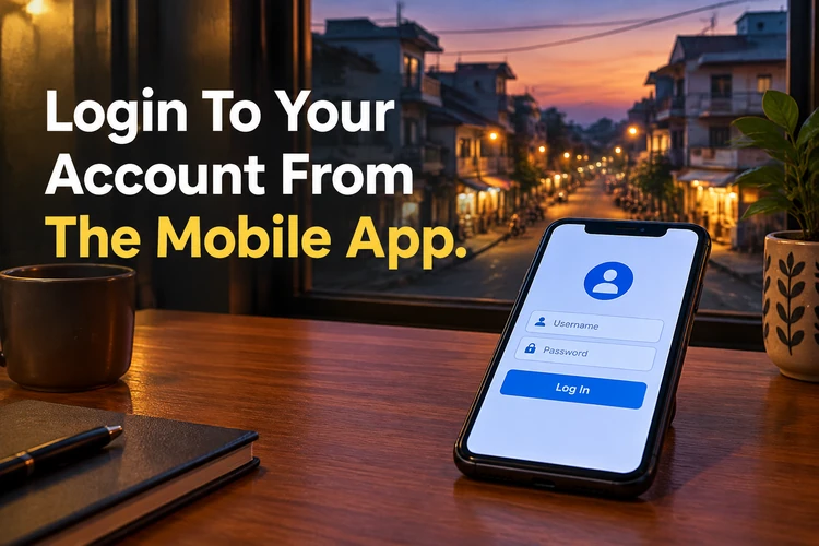 Login To Your Account From The Mobile App
